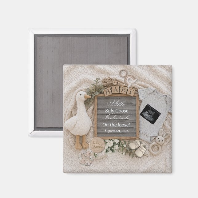  Silly Goose  Pregnancy Announcement keepsake  Magnet (Front/Back)