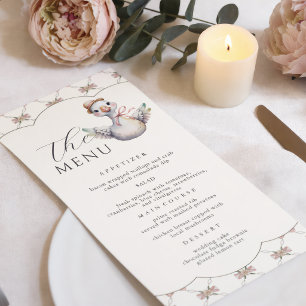 Silly Goose Preppy Bow Baby Shower Menu