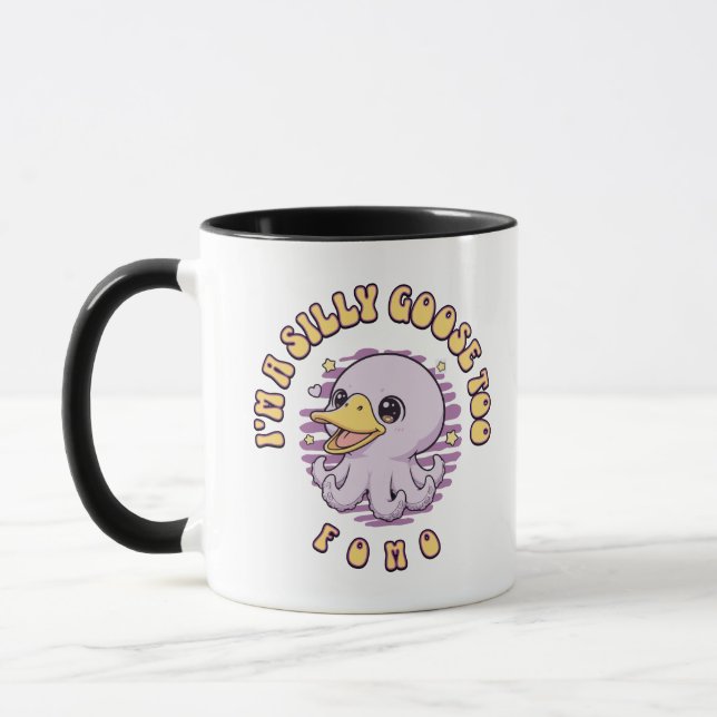 Silly Goose Purple Octopus Mug (Left)