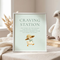 Silly Goose Sage Craving Station Baby Shower Sign