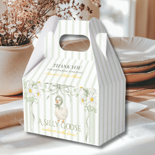 Silly Goose Sage Green Gender Neutral Baby Shower Favour Box