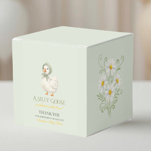 Silly Goose Sage Green Gender Neutral Baby Shower Favour Box