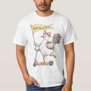 Silly Goose Scooter Back to School Customisable T-Shirt