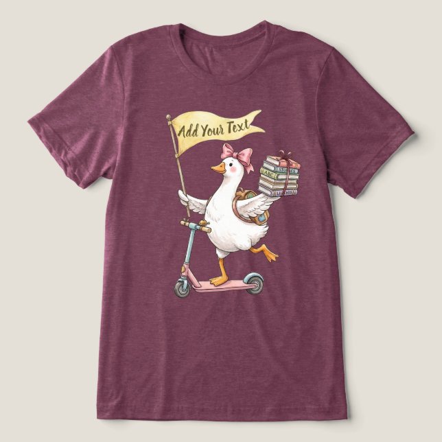  Silly Goose Scooter  Back to School Customisable  Tri-Blend Shirt (Design Front)