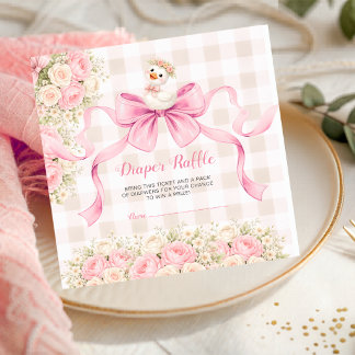 Silly Goose Sweetie Goose Rose Diaper Raffle Card