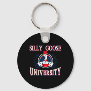 Silly Goose University Funny Meme Key Ring