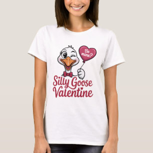 Silly Goose Valentine Shirt - Cute Winking Goose H