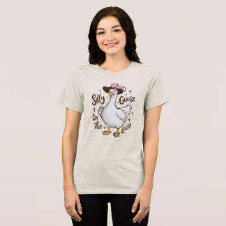 Silly Goose Western Cowboy on the loose Cowgirl Tri-Blend Shirt