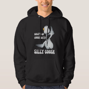 Silly Goose Whats Up Goose Butt Hoodie