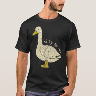 Silly Goose White Animals Cute Pretty T-Shirt