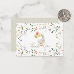 Silly Goose Wildflower Baby Shower Thank You Card