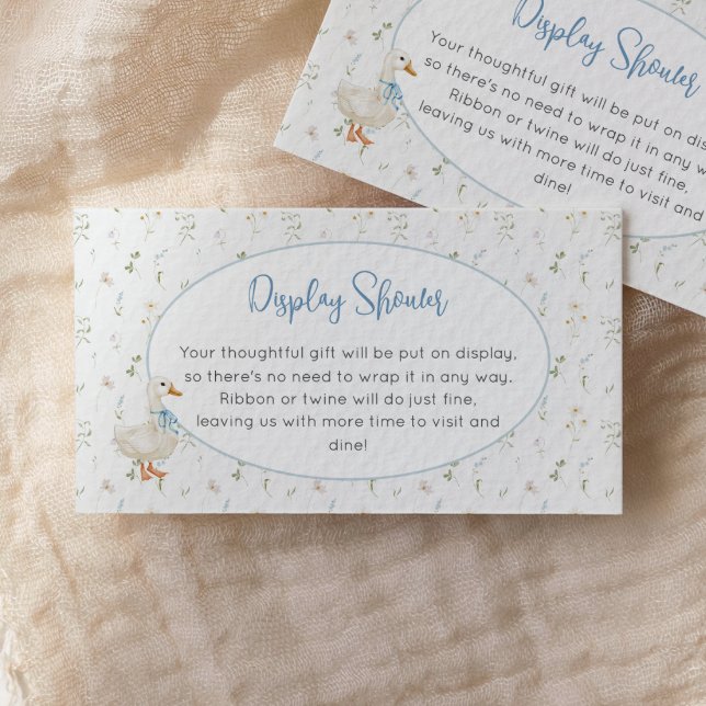 Silly Goose Wildflower Blue Boy Display Shower Enclosure Card (Creator Uploaded)