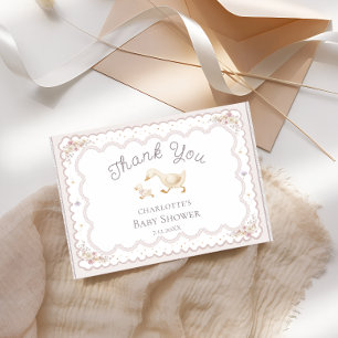 Silly Goose Wildflower Cute Baby Shower Thank You  Card