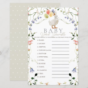 Silly Goose Wildflower Floral Baby Word Scramble