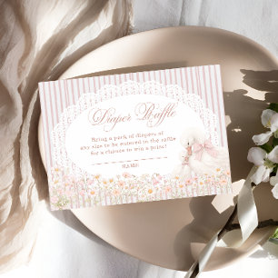 Silly Goose Wildflower Girl Diaper Raffle  Enclosure Card