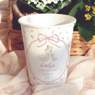 Silly Goose Wildflower Preppy Baby Shower Paper Cups