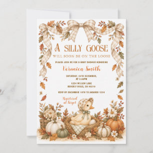 Silly Goose Will soon be on the loose Baby Shower Invitation