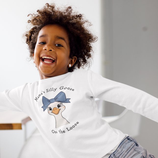 Silly Goose with Hair Bow Girly Longsleeve (Creator Uploaded)