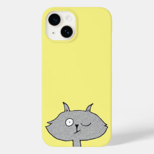 Silly Grey Cat Case-Mate iPhone 14 Case