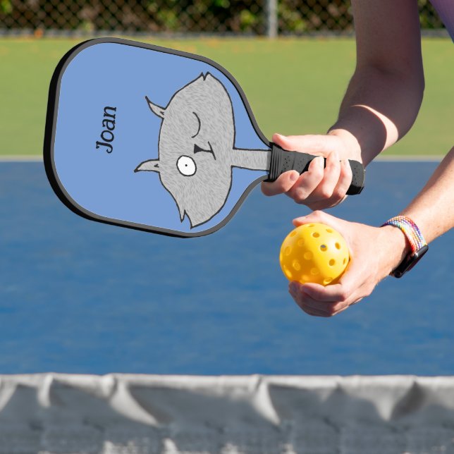 Silly Grey Cat Pickleball Paddle (Insitu)