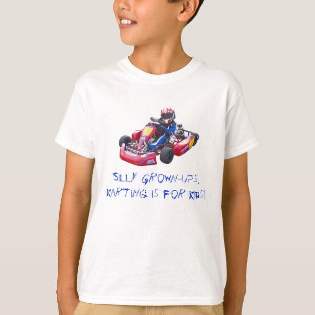 Silly Grown-Ups Kid Kart T-Shirt (Front)