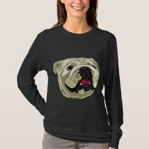 Silly Happy English British Bulldog Premium Gift T-Shirt