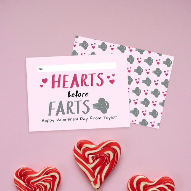 Silly Hearts Before Farts Classroom Valentine Card (Creator Uploaded)