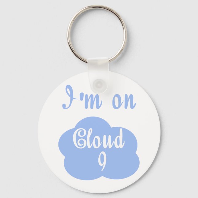 Silly I'm on cloud nine t-shirts and gifts. Key Ring (Front)