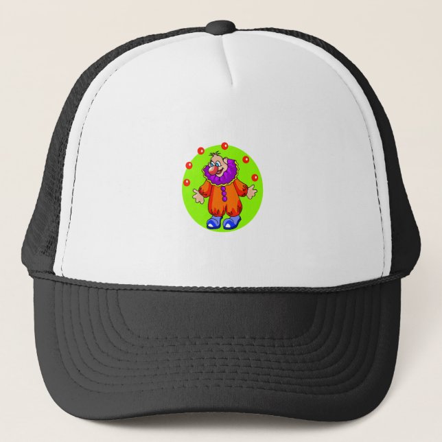 Silly Juggling Clown Trucker Hat (Front)
