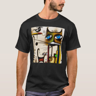 silly kitten cute kitten meow kitty portrait witty T-Shirt