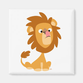 Silly Lion! cartoon magnet