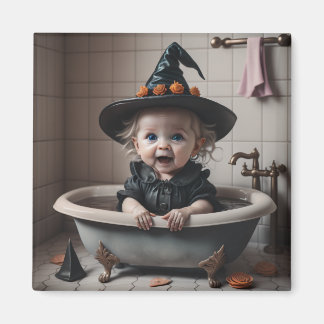 Silly Little Witch getting Clean Magnet