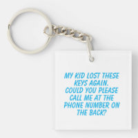 Silly lost keys contact info