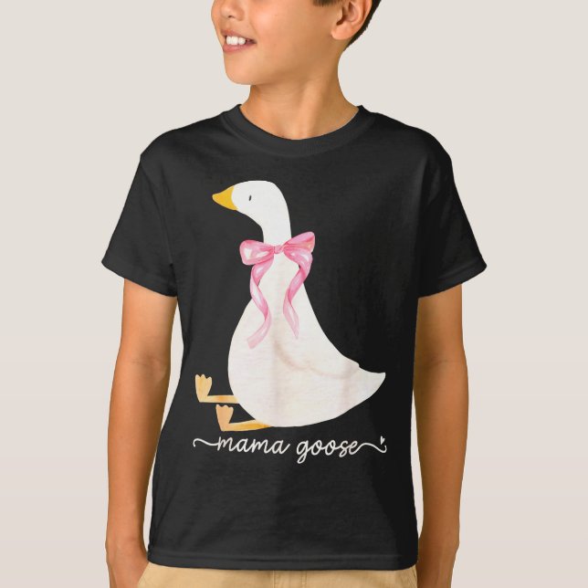 Silly Mama Goose Daddy Goose Matching Goose Family T-Shirt (Front)