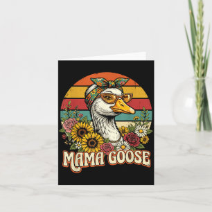 Silly Mama Goose In Sungles Coquette Floral Card