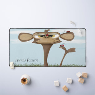 Silly Monkey and Ladybugs Desk Mat