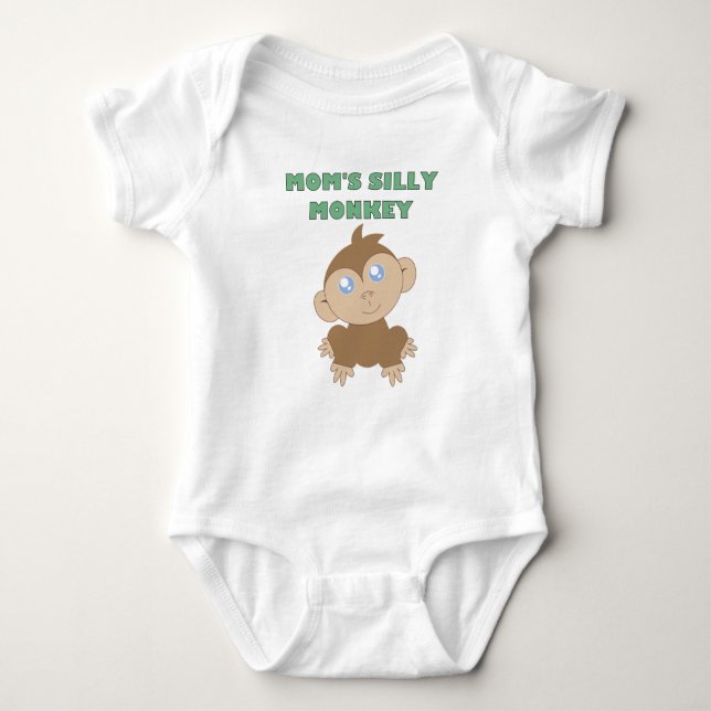 Silly Monkey - Baby Jersey Bodysuit (Front)