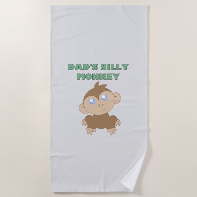 Silly Monkey - Beach Towel (Front)