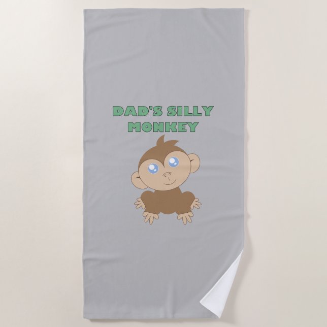 Silly Monkey - Beach Towel (Front)