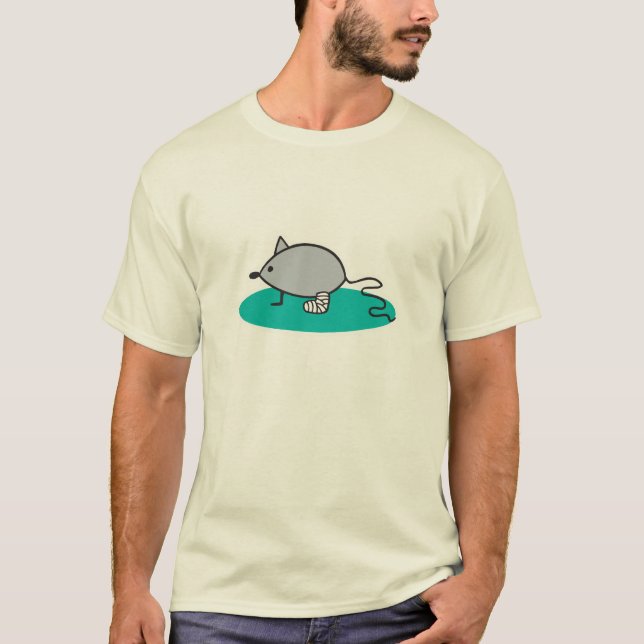 silly mouse with broken leg T-Shirt (Front)