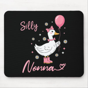 Silly Nonna Cute Goose Grandmother Family Matching Mouse Pad