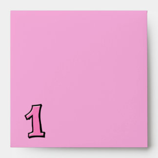 Silly Number 1 pink Invitation Envelope