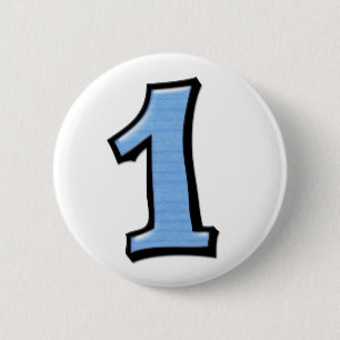 Silly Numbers 1 blue Button