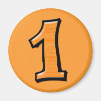 Silly Numbers 1 orange  Magnet