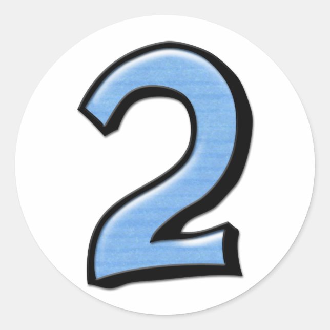 Silly Numbers 2 blue Sticker (Front)