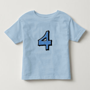 Silly Numbers 4 blue Kids T-shirt