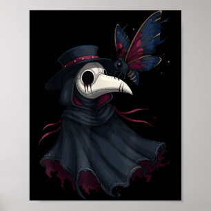 Silly Occult Mask Doctor Face Plague Cottagecore G Poster