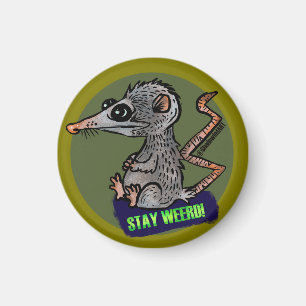 silly opossum magnet