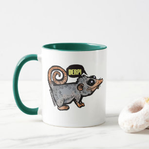 silly opossum mug
