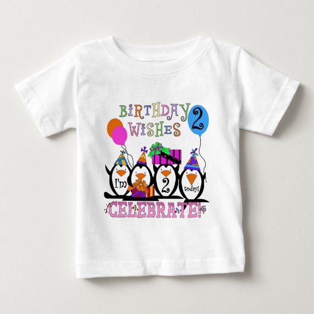 Silly Penguins 2nd Birthday T-shirts and Gifts (Front)